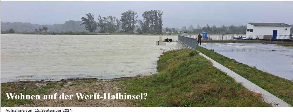 Hochwassersituation in der Werft am 15.9.2024